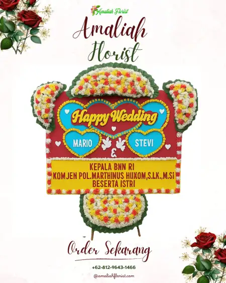 Papan Bunga Pernikahan Gebang Putih